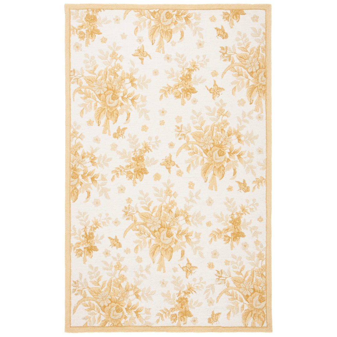 SAFAVIEH Chelsea HK250B Hand-hooked Ivory / Gold Rug Image 9