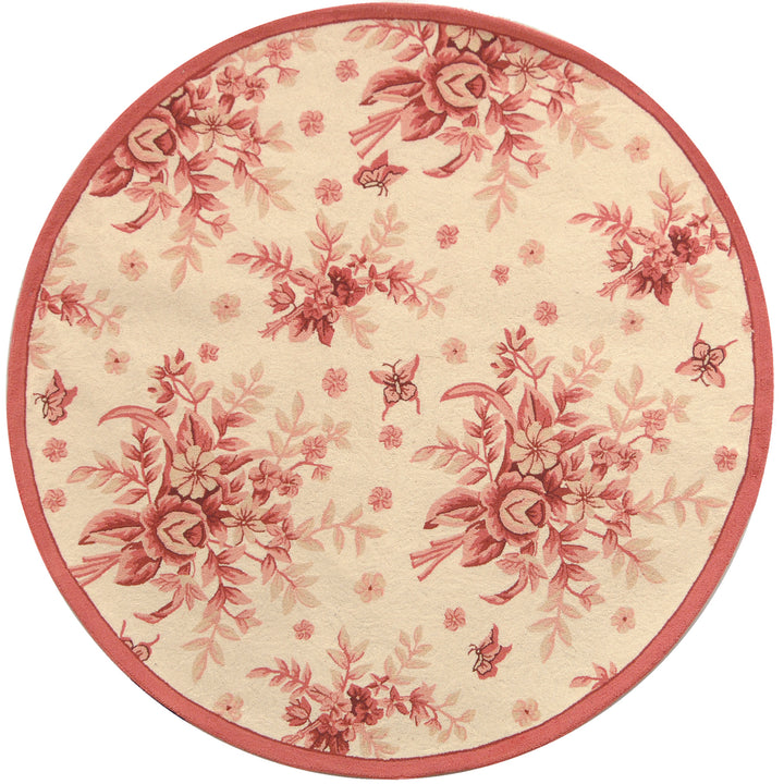 SAFAVIEH Chelsea HK250C Hand-hooked Ivory / Rose Rug Image 11