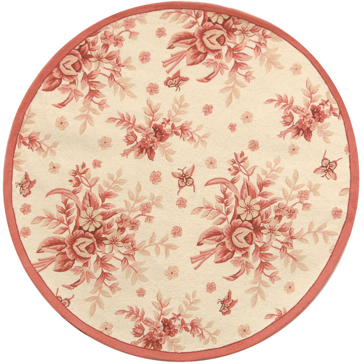 SAFAVIEH Chelsea HK250C Hand-hooked Ivory / Rose Rug Image 1