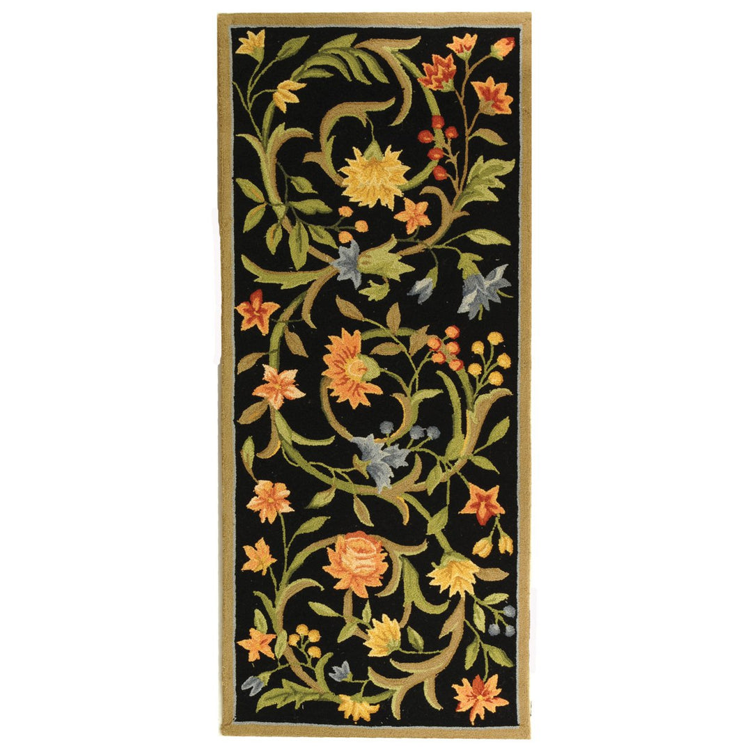 SAFAVIEH Chelsea Collection HK248B Hand-hooked Black Rug Image 4