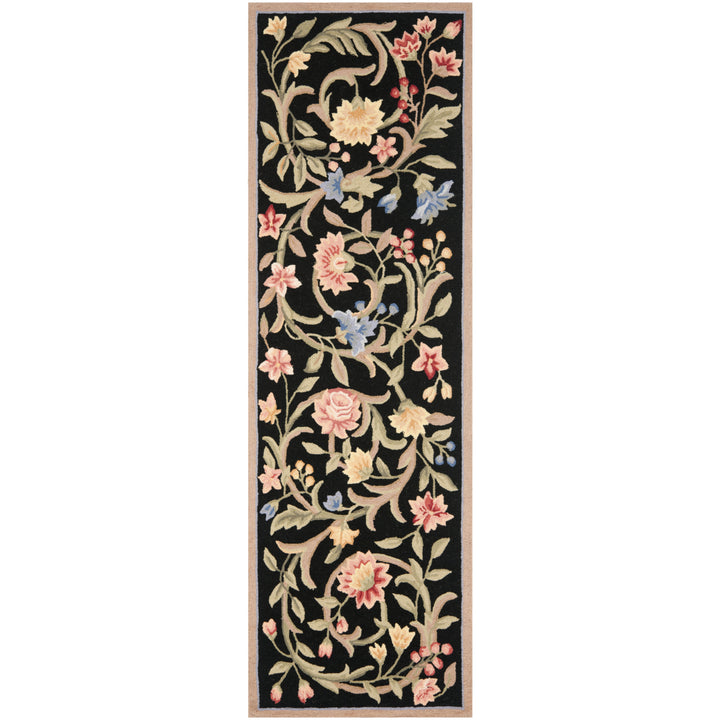 SAFAVIEH Chelsea Collection HK248B Hand-hooked Black Rug Image 7