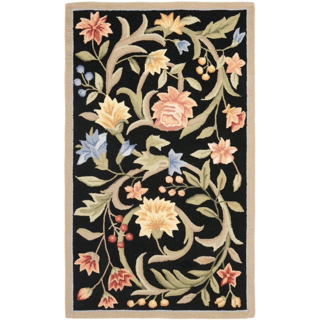 SAFAVIEH Chelsea Collection HK248B Hand-hooked Black Rug Image 8