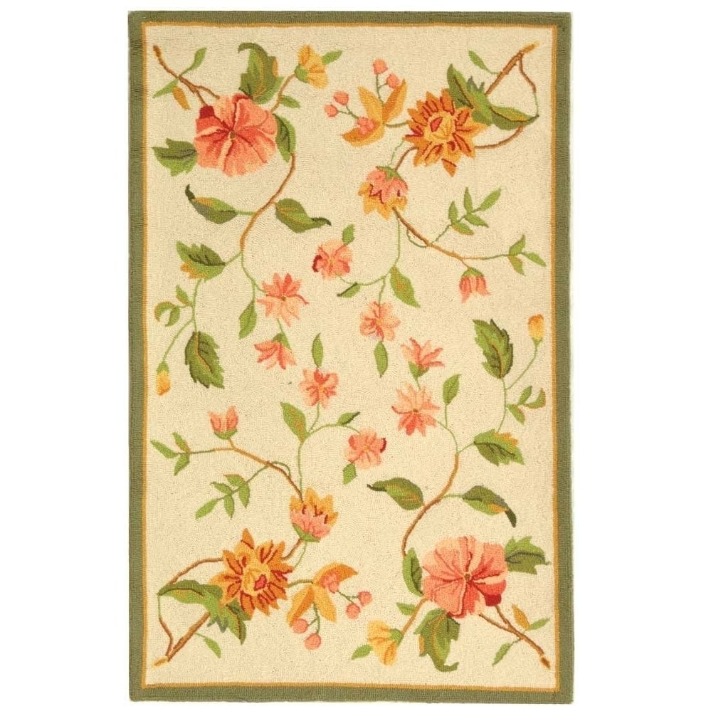 SAFAVIEH Chelsea Collection HK263A Hand-hooked Ivory Rug Image 1