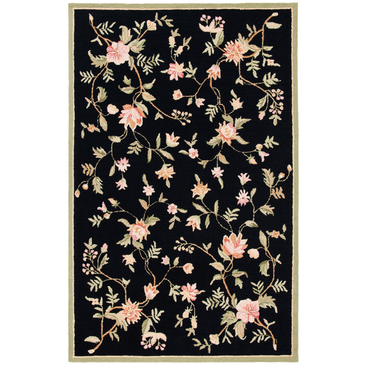 SAFAVIEH Chelsea Collection HK263B Hand-hooked Black Rug Image 6