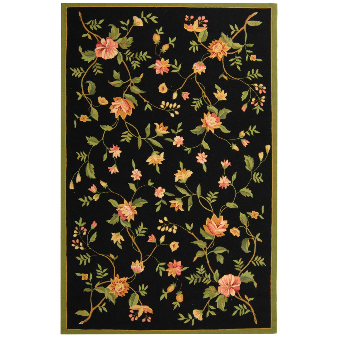 SAFAVIEH Chelsea Collection HK263B Hand-hooked Black Rug Image 1