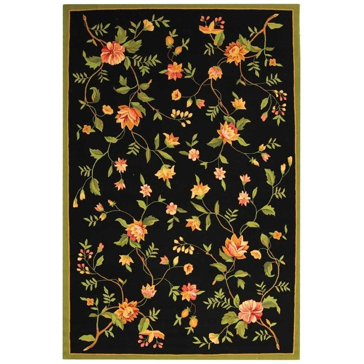 SAFAVIEH Chelsea Collection HK263B Hand-hooked Black Rug Image 10