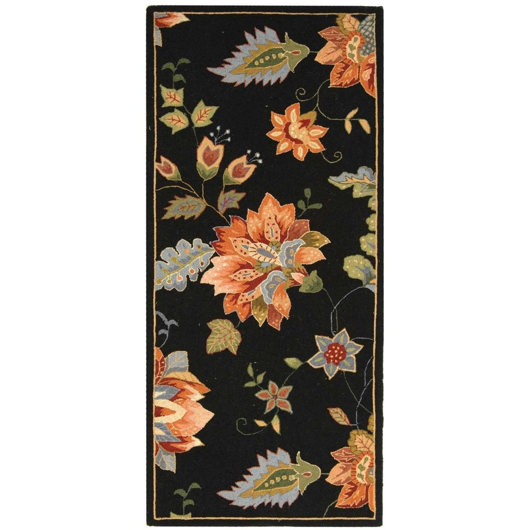 SAFAVIEH Chelsea Collection HK306B Hand-hooked Black Rug Image 4