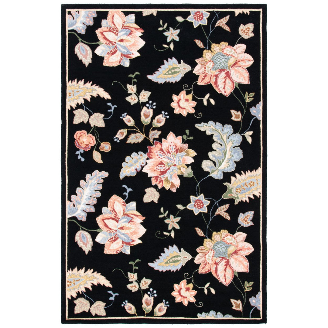 SAFAVIEH Chelsea Collection HK306B Hand-hooked Black Rug Image 8