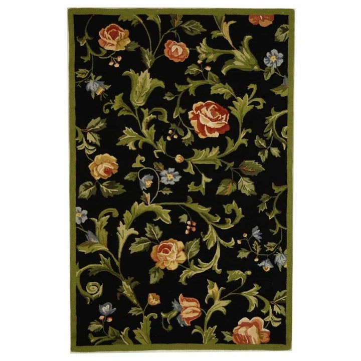 SAFAVIEH Chelsea Collection HK310B Hand-hooked Black Rug Image 3