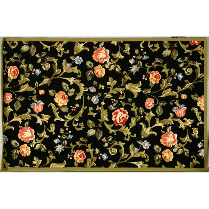 SAFAVIEH Chelsea Collection HK310B Hand-hooked Black Rug Image 7