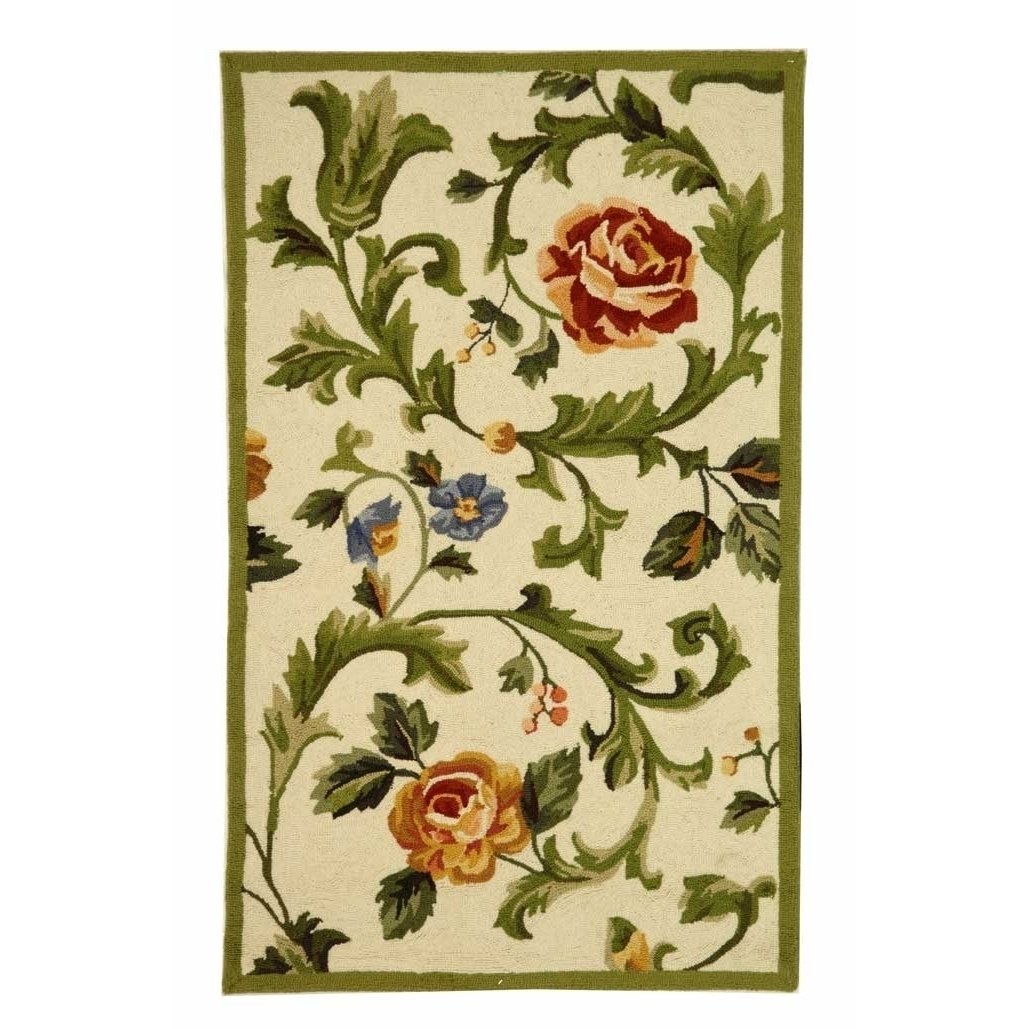 SAFAVIEH Chelsea Collection HK310A Hand-hooked Ivory Rug Image 3