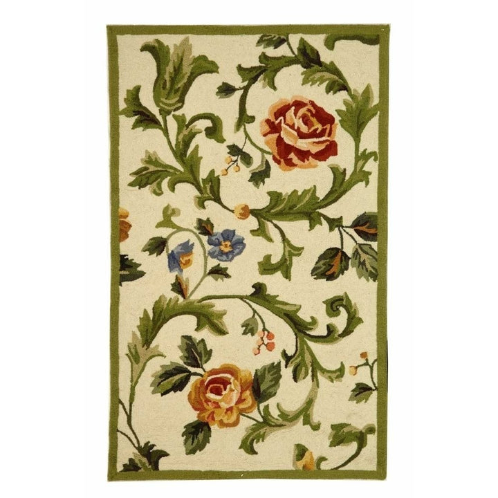 SAFAVIEH Chelsea Collection HK310A Hand-hooked Ivory Rug Image 3