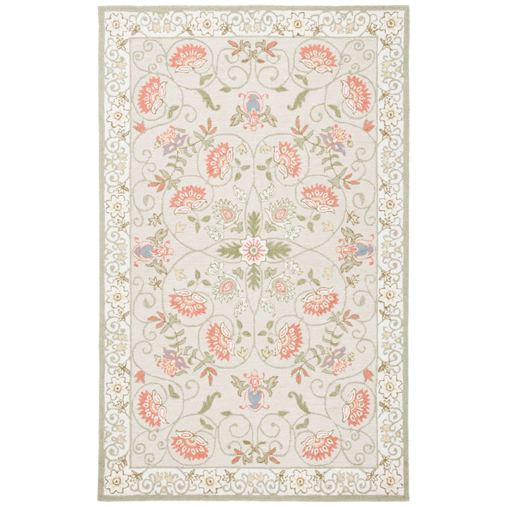 SAFAVIEH Chelsea HK330A Hand-hooked Beige / Green Rug Image 1