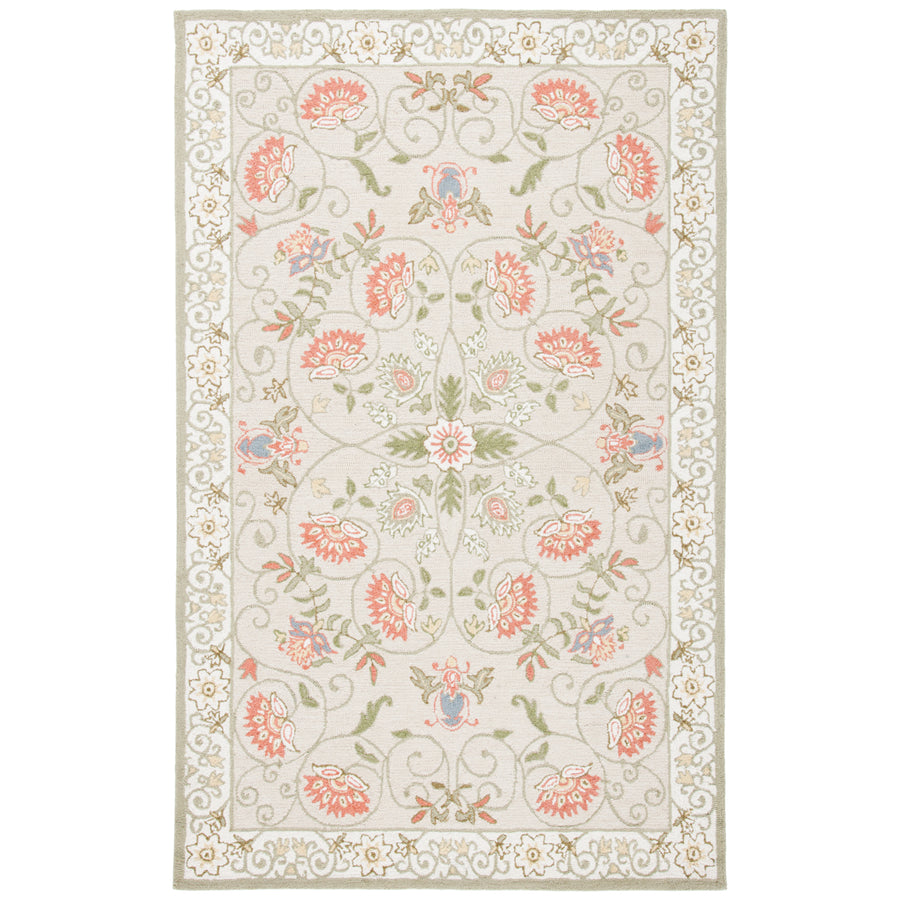 SAFAVIEH Chelsea HK330A Hand-hooked Beige / Green Rug Image 1