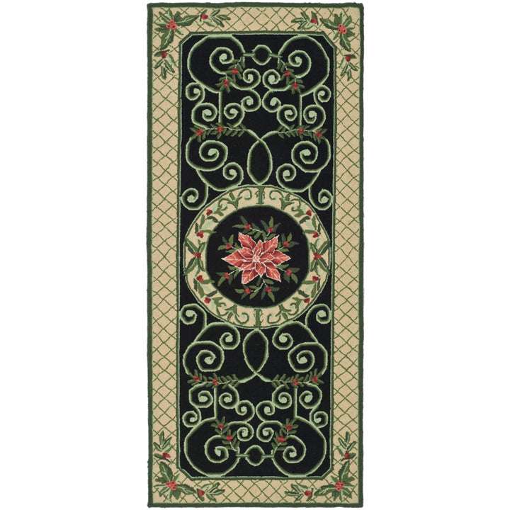 SAFAVIEH Chelsea HK321A Hand-hooked Green / Beige Rug Image 3