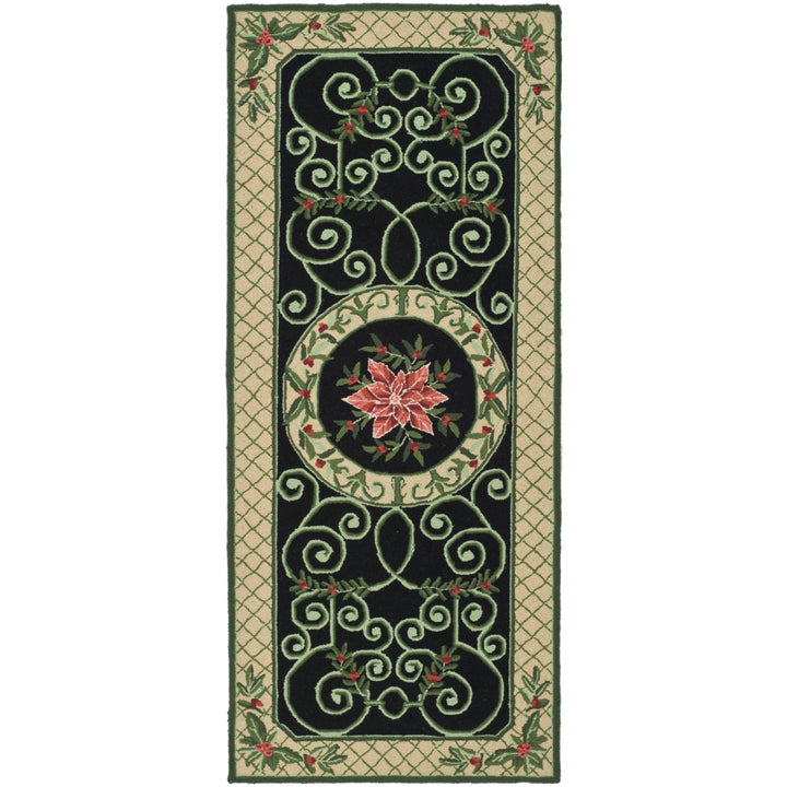 SAFAVIEH Chelsea HK321A Hand-hooked Green / Beige Rug Image 1