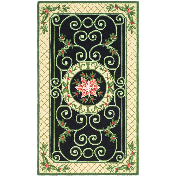 SAFAVIEH Chelsea HK321A Hand-hooked Green / Beige Rug Image 5