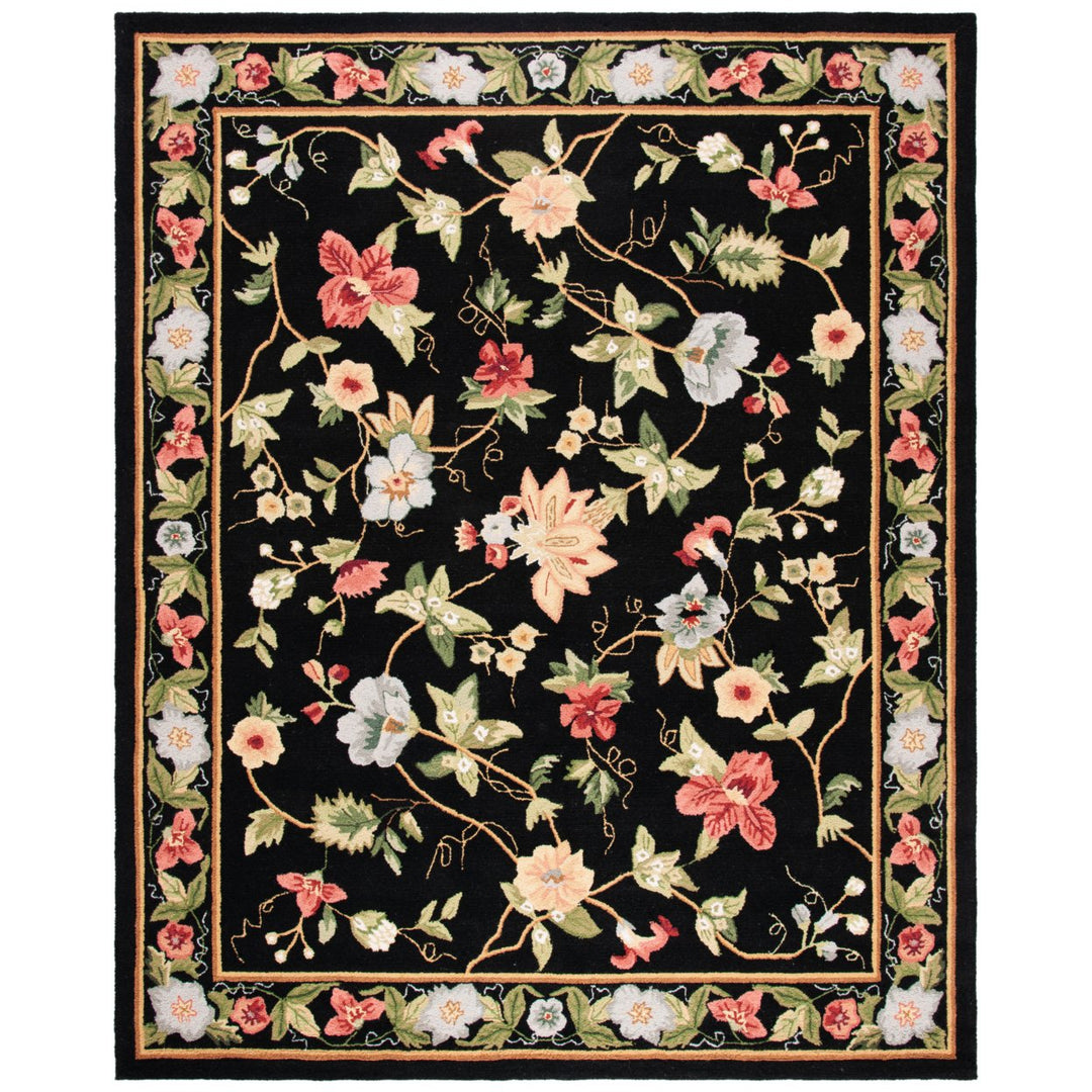 SAFAVIEH Chelsea Collection HK311A Hand-hooked Black Rug Image 2