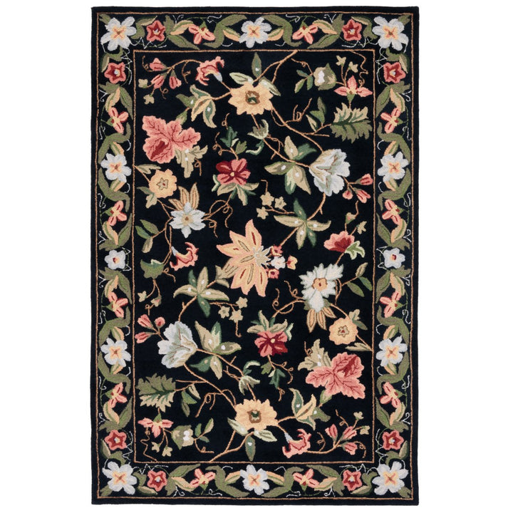 SAFAVIEH Chelsea Collection HK311A Hand-hooked Black Rug Image 4