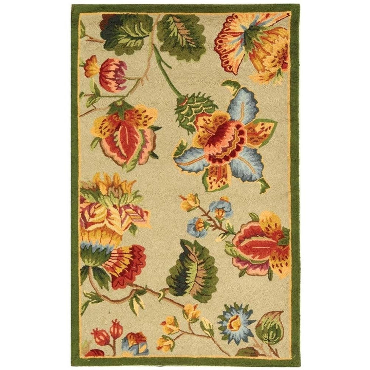 SAFAVIEH Chelsea Collection HK331C Hand-hooked Sage Rug Image 1