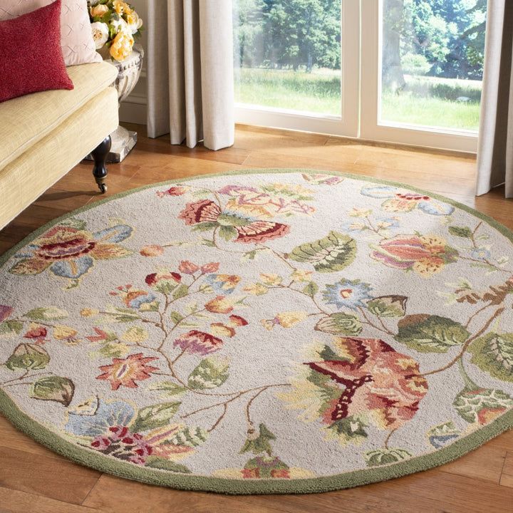 SAFAVIEH Chelsea Collection HK331C Hand-hooked Sage Rug Image 10