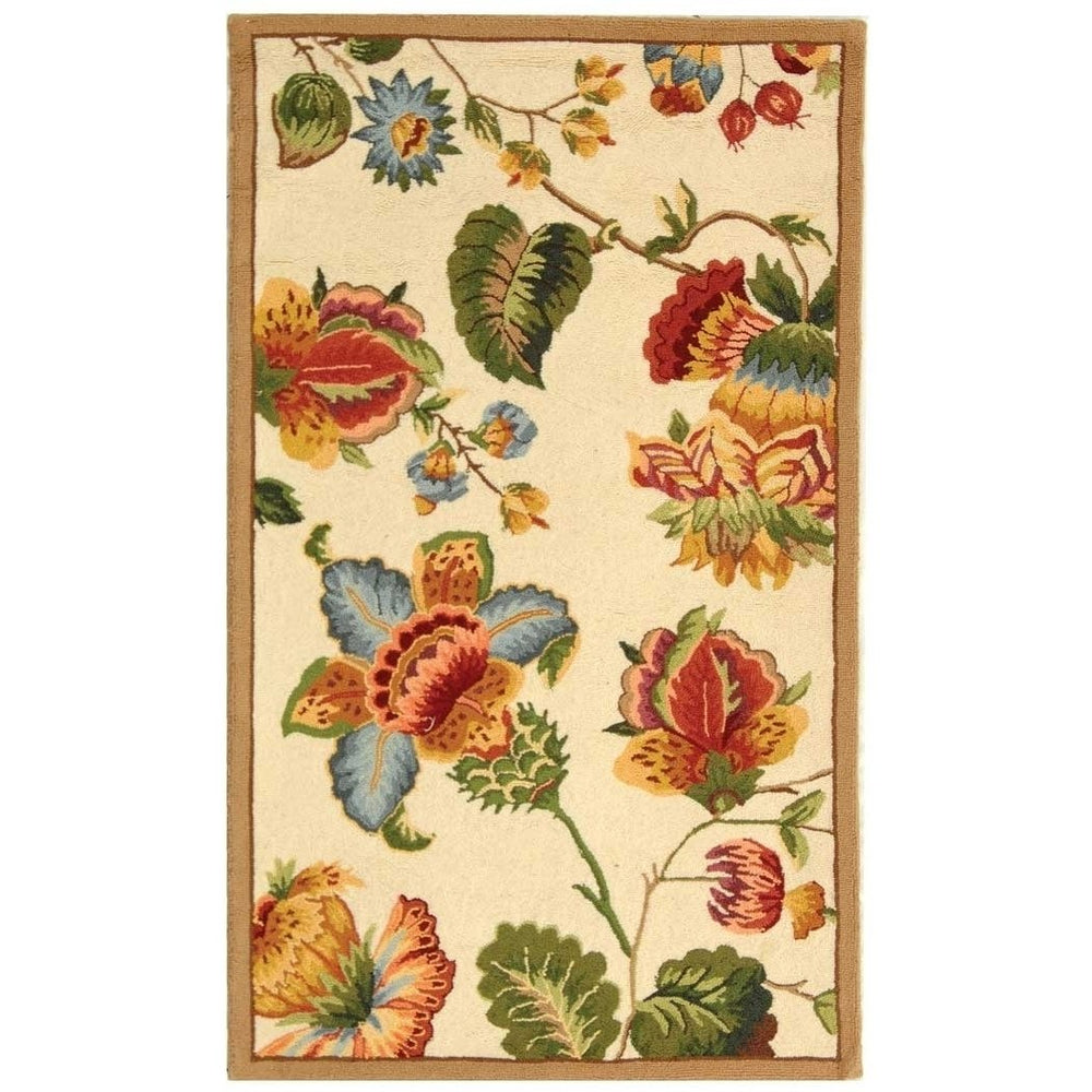 SAFAVIEH Chelsea Collection HK331A Hand-hooked Ivory Rug Image 2