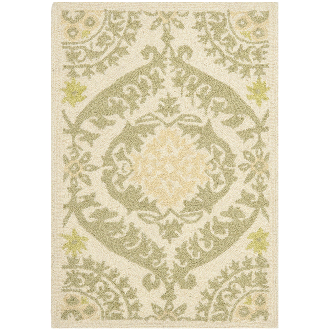 SAFAVIEH Chelsea HK356C Hand-hooked Beige / Green Rug Image 2