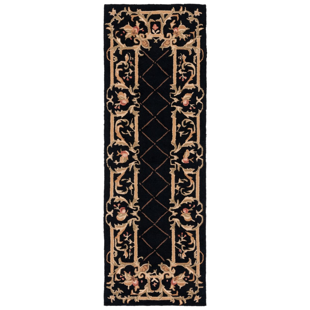 SAFAVIEH Chelsea Collection HK333B Hand-hooked Black Rug Image 1