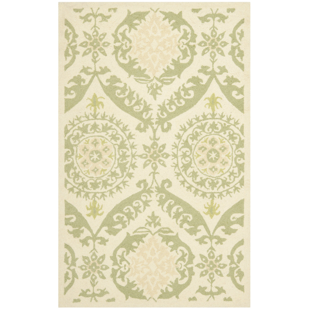 SAFAVIEH Chelsea HK356C Hand-hooked Beige / Green Rug Image 4