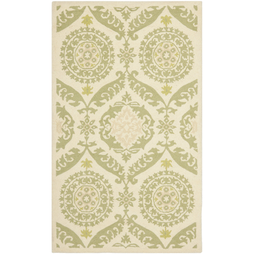 SAFAVIEH Chelsea HK356C Hand-hooked Beige / Green Rug Image 5