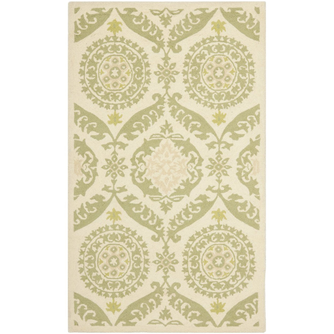 SAFAVIEH Chelsea HK356C Hand-hooked Beige / Green Rug Image 1