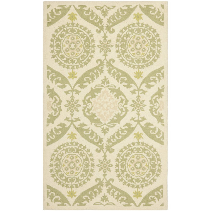 SAFAVIEH Chelsea HK356C Hand-hooked Beige / Green Rug Image 1