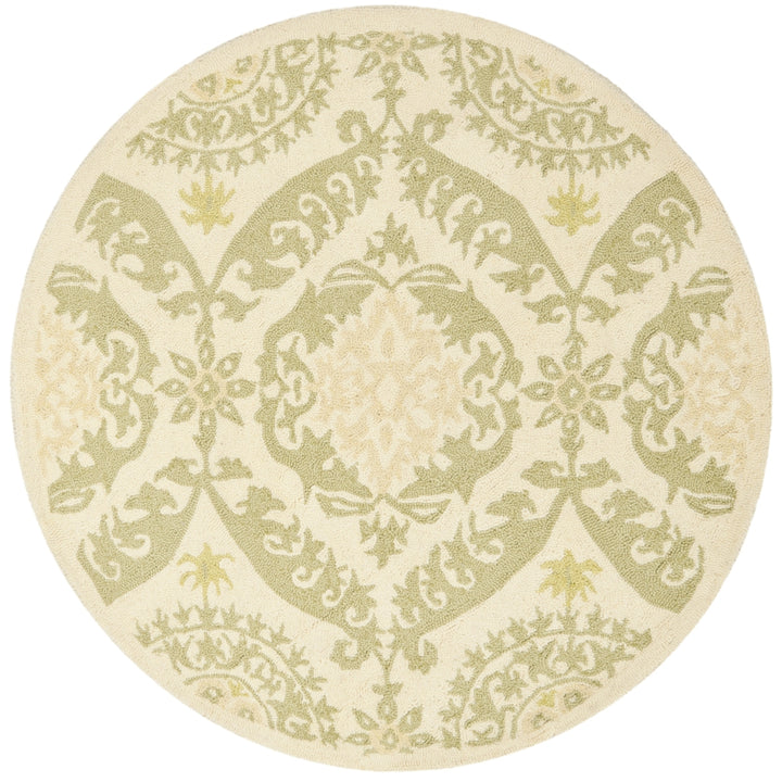 SAFAVIEH Chelsea HK356C Hand-hooked Beige / Green Rug Image 6