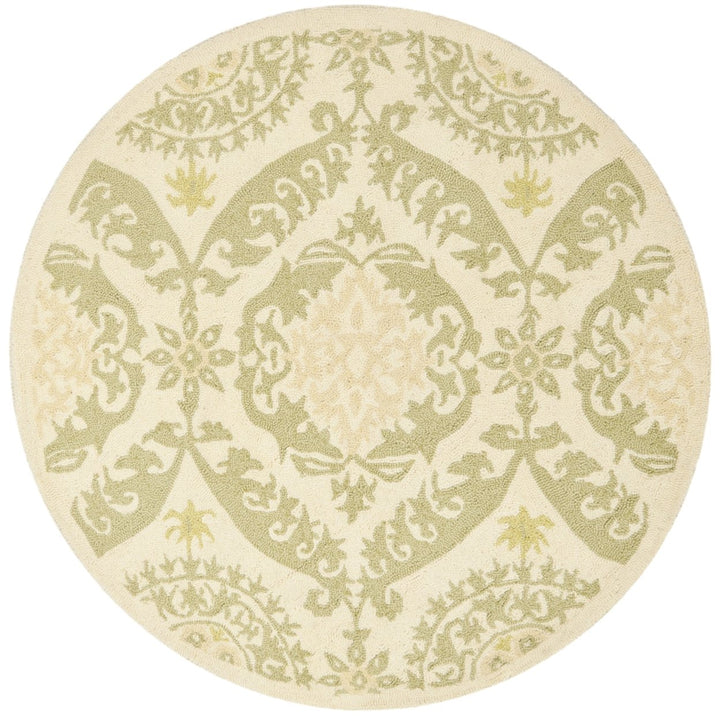 SAFAVIEH Chelsea HK356C Hand-hooked Beige / Green Rug Image 1