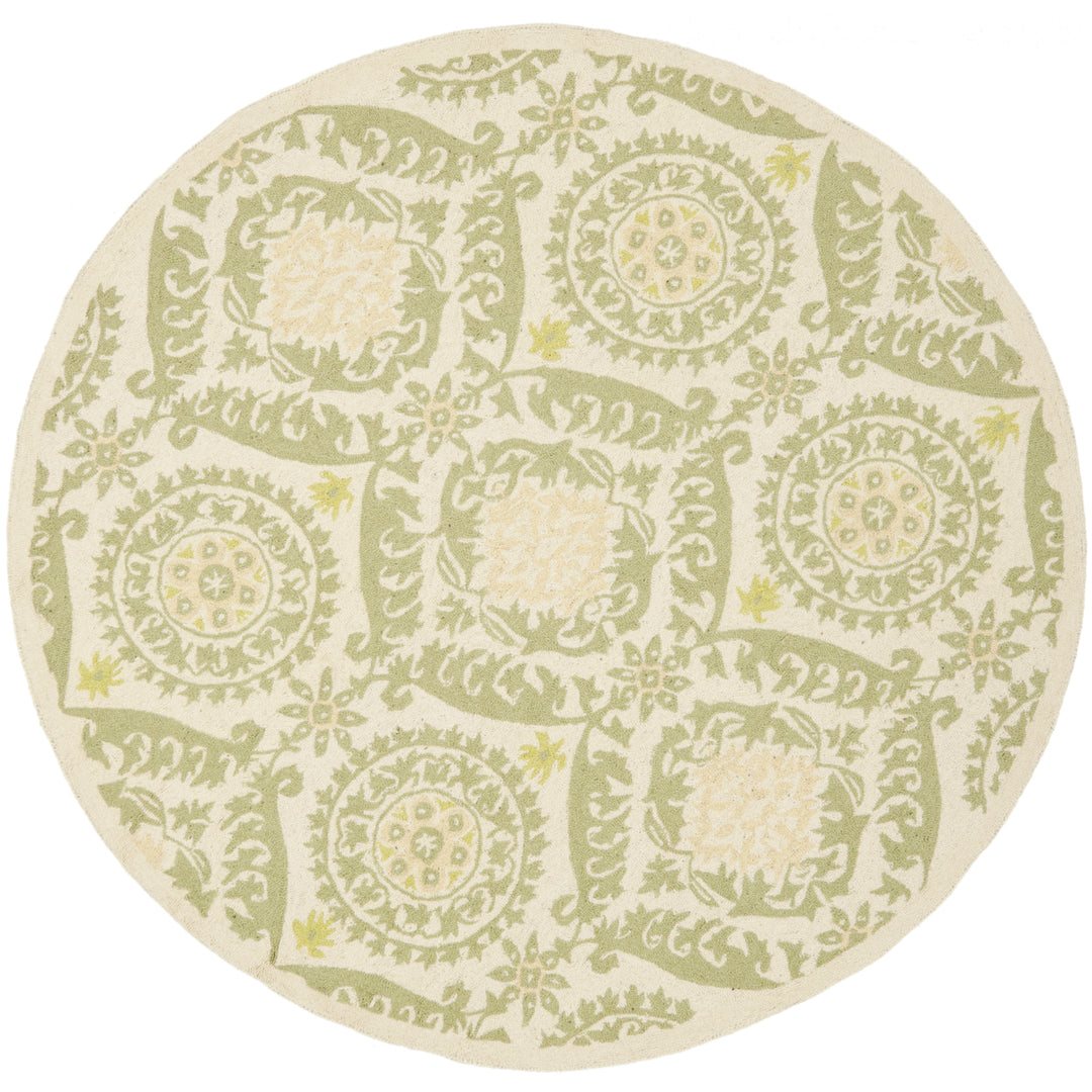 SAFAVIEH Chelsea HK356C Hand-hooked Beige / Green Rug Image 7