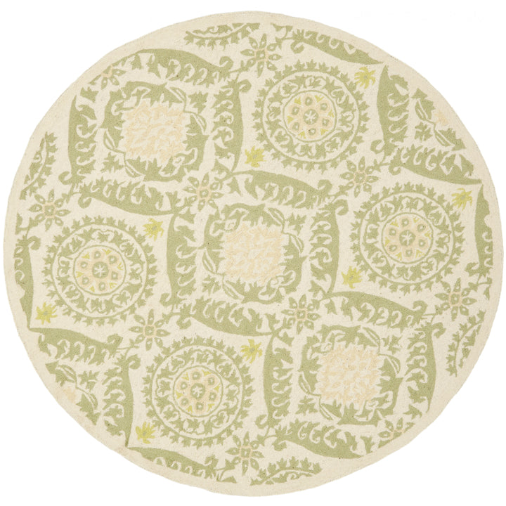 SAFAVIEH Chelsea HK356C Hand-hooked Beige / Green Rug Image 7