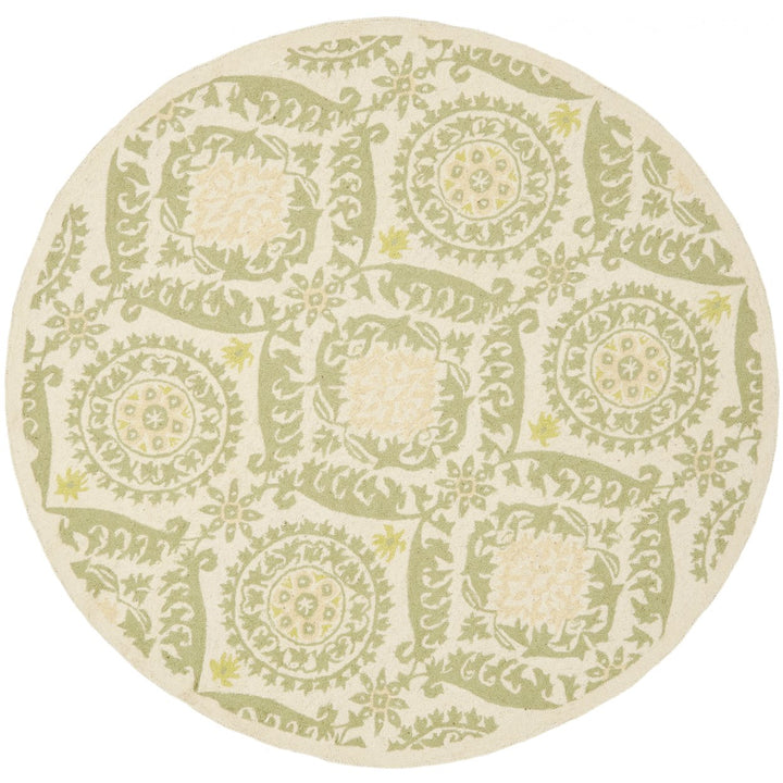 SAFAVIEH Chelsea HK356C Hand-hooked Beige / Green Rug Image 1