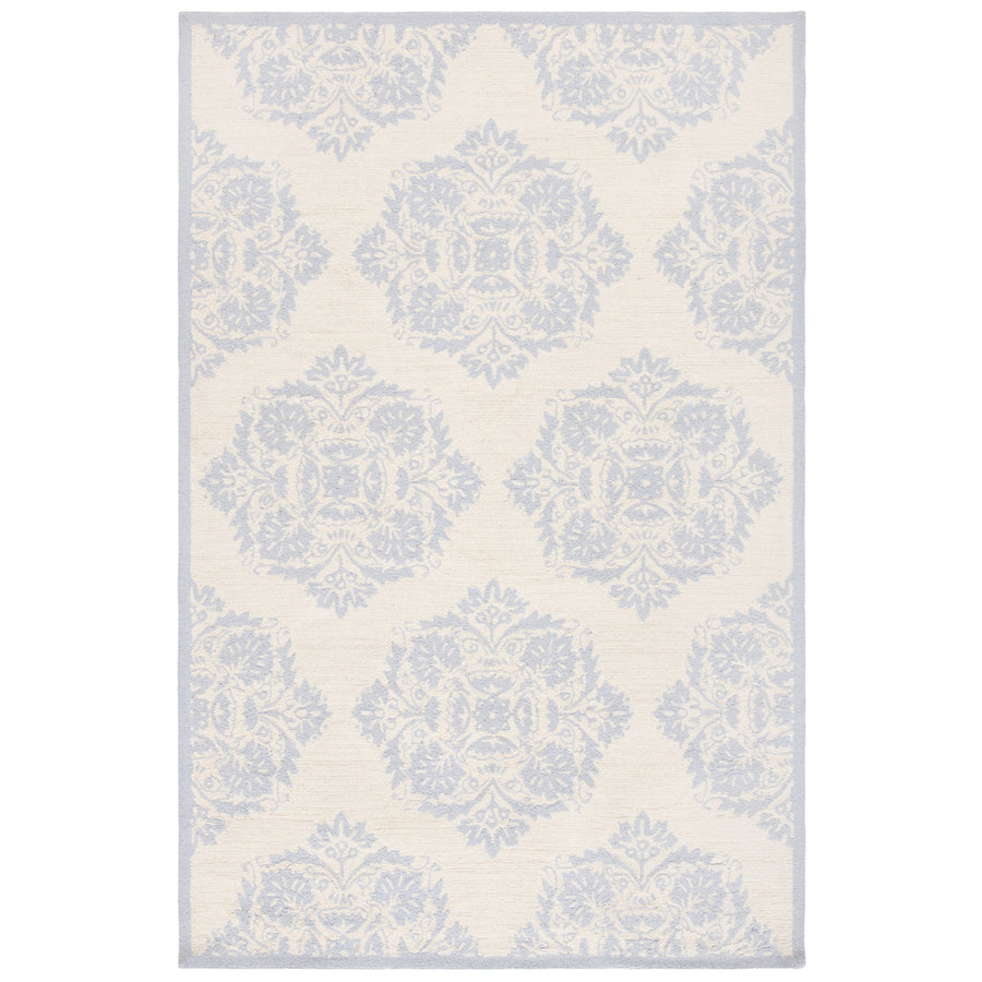 SAFAVIEH Chelsea HK359A Hand-hooked Ivory / Blue Rug Image 1