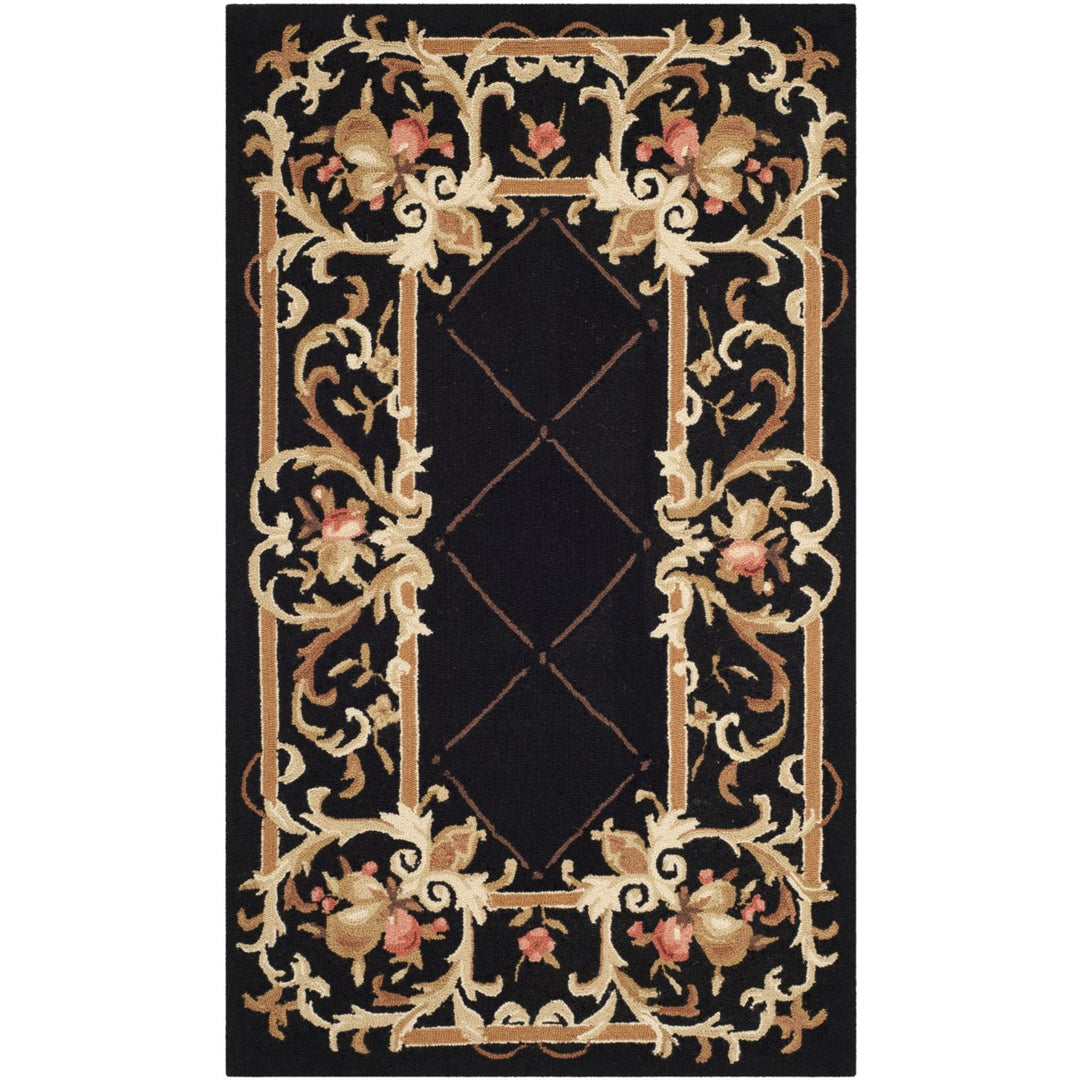 SAFAVIEH Chelsea Collection HK333B Hand-hooked Black Rug Image 8