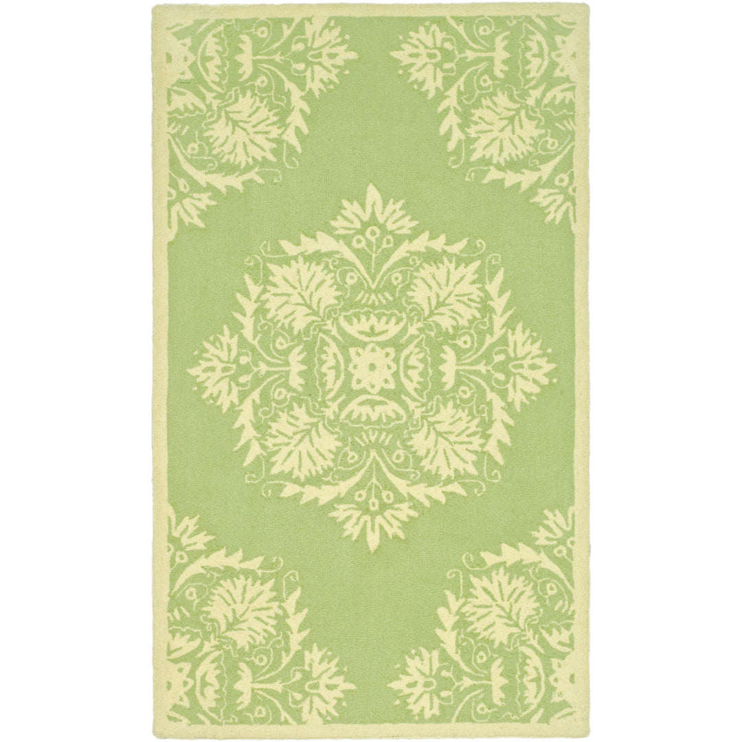 SAFAVIEH Chelsea HK359B Hand-hooked Green / Beige Rug Image 4