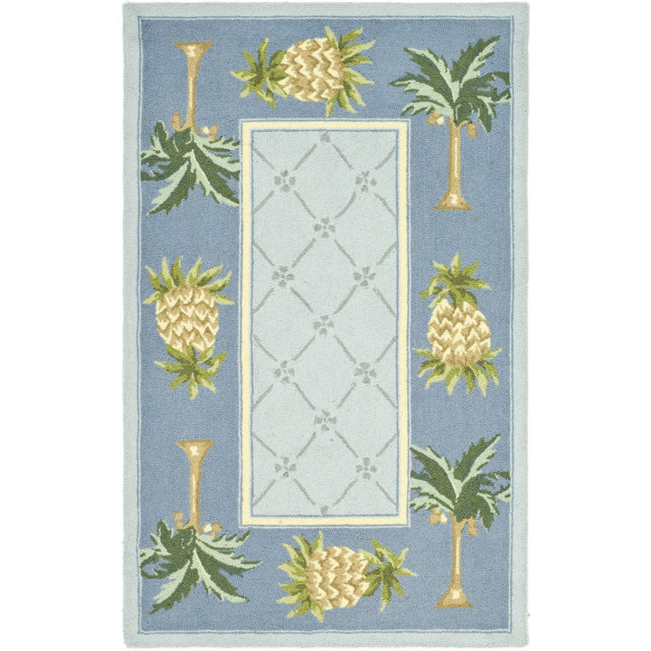 SAFAVIEH Chelsea HK362D Hand-hooked Light Blue /Blue Rug Image 4