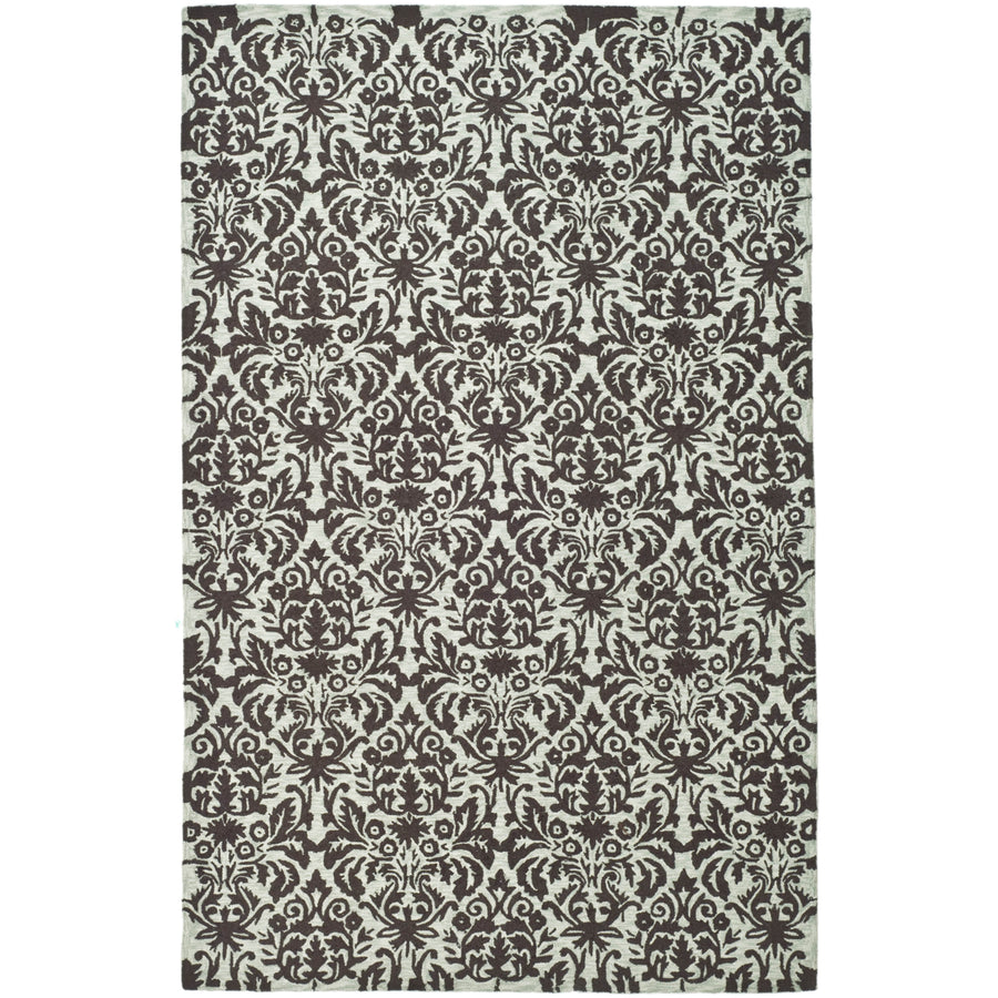 SAFAVIEH Chelsea HK368C Hand-hooked Sage / Chocolate Rug Image 1