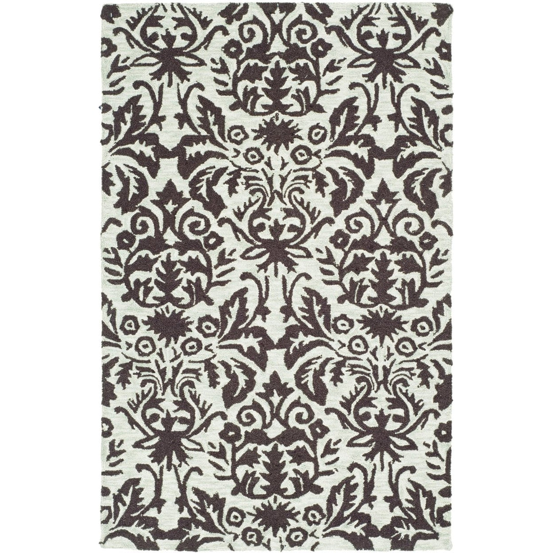 SAFAVIEH Chelsea HK368C Hand-hooked Sage / Chocolate Rug Image 4