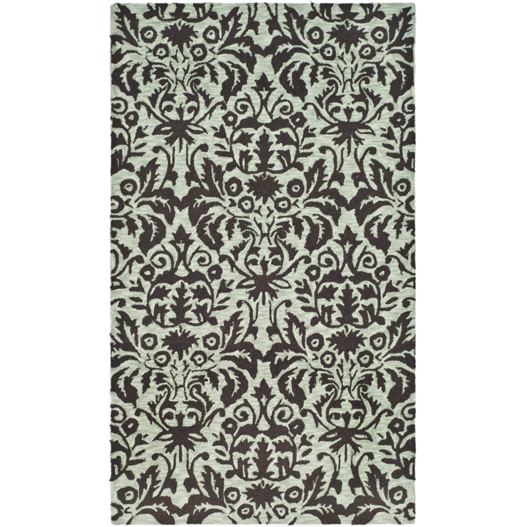 SAFAVIEH Chelsea HK368C Hand-hooked Sage / Chocolate Rug Image 5