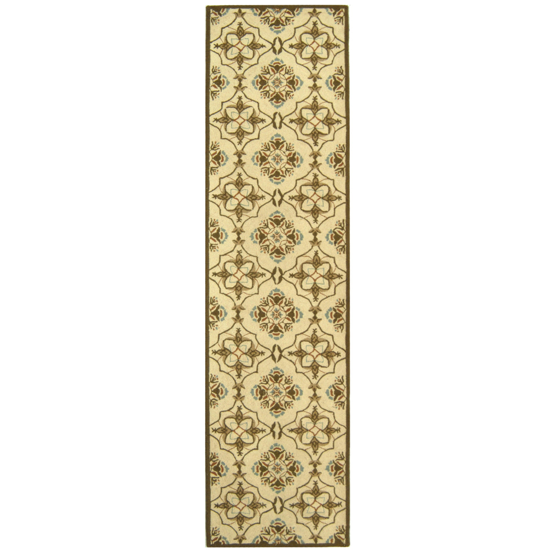 SAFAVIEH Chelsea HK376A Hand-hooked Ivory / Green Rug Image 3