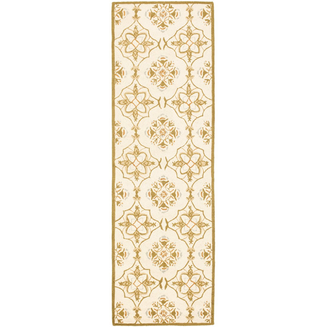 SAFAVIEH Chelsea HK376A Hand-hooked Ivory / Green Rug Image 1