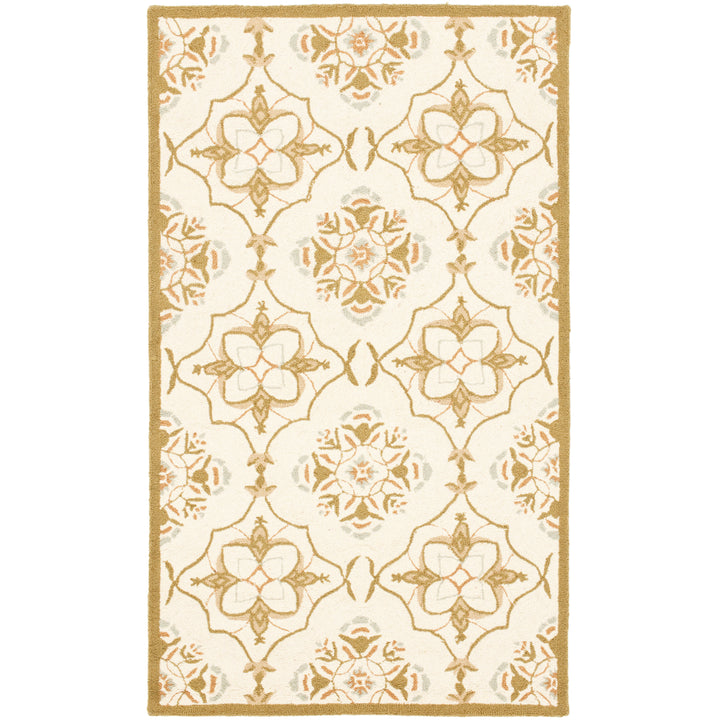 SAFAVIEH Chelsea HK376A Hand-hooked Ivory / Green Rug Image 5