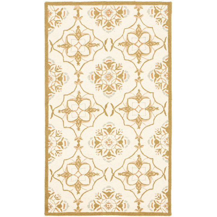 SAFAVIEH Chelsea HK376A Hand-hooked Ivory / Green Rug Image 1