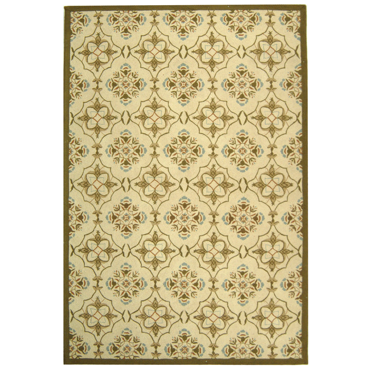 SAFAVIEH Chelsea HK376A Hand-hooked Ivory / Green Rug Image 9