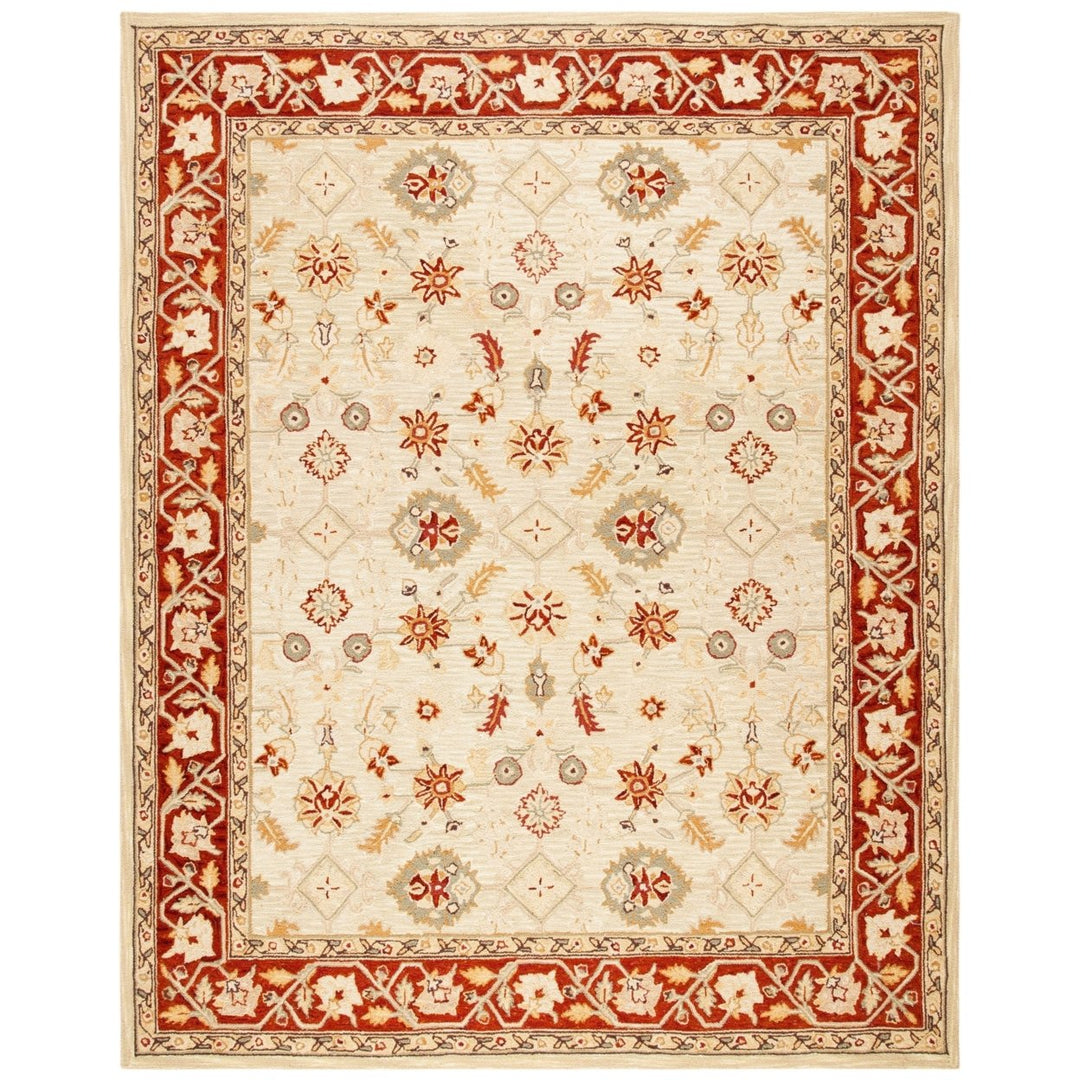 SAFAVIEH Chelsea HK719A Hand-hooked Ivory / Rust Rug Image 1